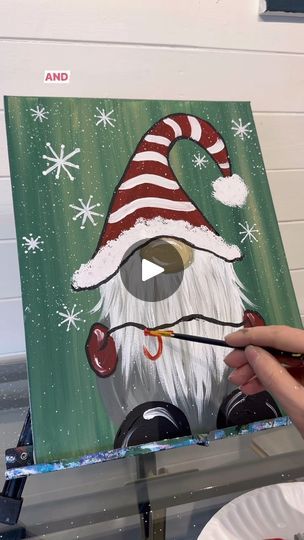 13K views · 273 reactions | I'm loving seeing all your gnome paintings this year! Way to make them your own with the creative details! 😍🎄#easypainting #beginnerfriendly #gnomes #christmaspainting | Emily Seilhamer Art | Emily Seilhamer Art · Original audio Christmas Gnome Painting, Simple Christmas Paintings, Gnome Paintings, Gnome Painting, Gnome Paint, Christmas Paintings On Canvas, Snowflake Decorations, Paint And Sip, Christmas Ornaments To Make