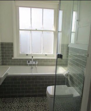 Bath under window Baths Under Windows, Bath Under Window Small Bathroom, Bath Under Window, Cottage Bathroom Ideas, Cottage Bathroom, Small Bathroom Makeover, Custom Bathroom, Sash Windows, Bathroom Bath