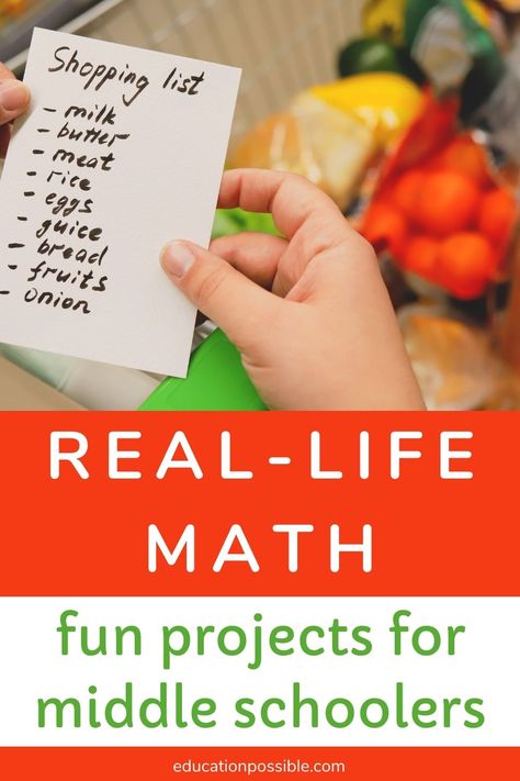 Fun Math Projects, Math Projects Middle School, Outside Of School, Homeschool Math Curriculum, Real Life Math, Middle School Life, Homeschool Middle School, Maths Activities Middle School, Fun Math Activities