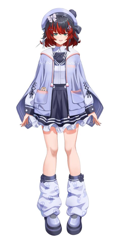 Mika Melatika New Outfit, Vtuber Model Ideas Female, Female Vtuber Model, Mika Melatika Vtuber, Vtuber Female, Vtubers Models, Vtuber Model Design, Vtuber Outfit Ideas, Model Vtuber