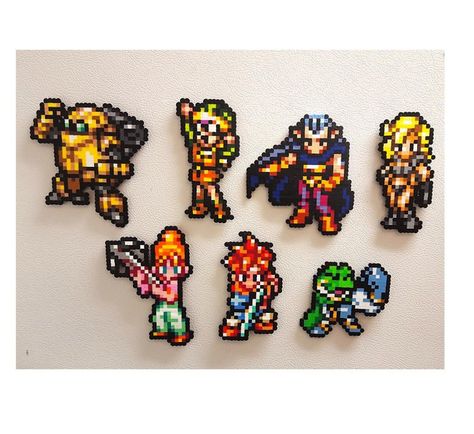 Chrono Cross, Perler Designs, Chrono Trigger, Perler Ideas, Hamma Beads, Art Perle, Motifs Perler, Bead Sprite, 16 Bit