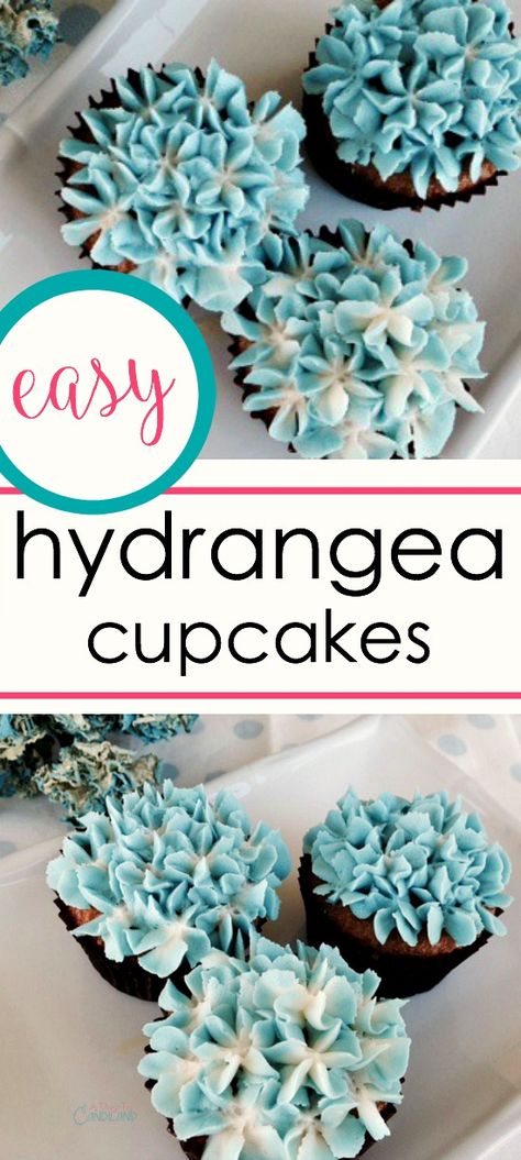 How to make hydrangea cupcakes : Today I am showing you how to make Hydrangea cupcakes that look like real flowers. It’s way easier than you think. Cupcakes Decoration Flowers, Cupcakes Amor, Hydrangea Cupcakes, Hydrangea Cake, Frosting Flowers, Ideas Cupcakes, How To Make Icing, Icing Flowers, Frosting Tips