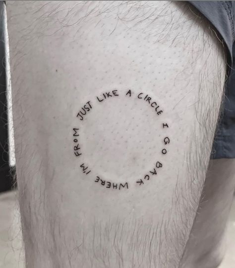 Mac Miller Circles Tattoo, Mac Miller Quotes Tattoo, Mac Tattoo, Full Circle Tattoo, Mac Miller Quotes, To The Moon And Back Tattoo, Tattoo Circle, Mac Miller Tattoos, Mini Tats