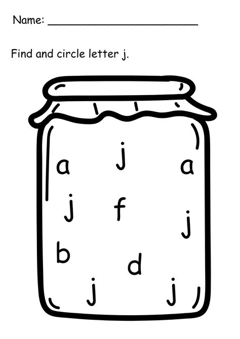 This worksheet is about the recognition of the letter j. Letter J Activities, Letter J Crafts, J Craft, The Letter J, November Crafts, Toddler Arts And Crafts, Toddler Art, Alphabet Worksheets, Letter J