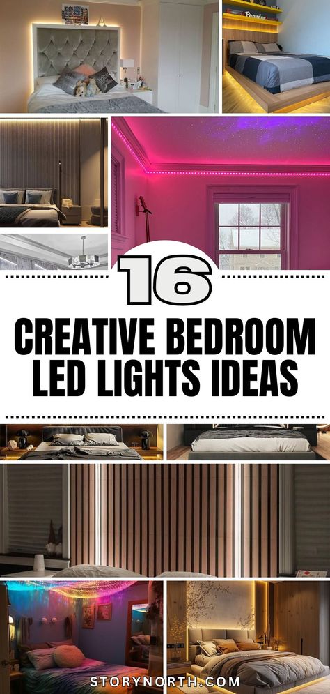 Save this pin for innovative LED lighting ideas to elevate your bedroom decor! Explore unique ways to incorporate LEDs for a cozy and stylish ambiance. #LEDlights #BedroomDecor #HomeDecorationIdeas