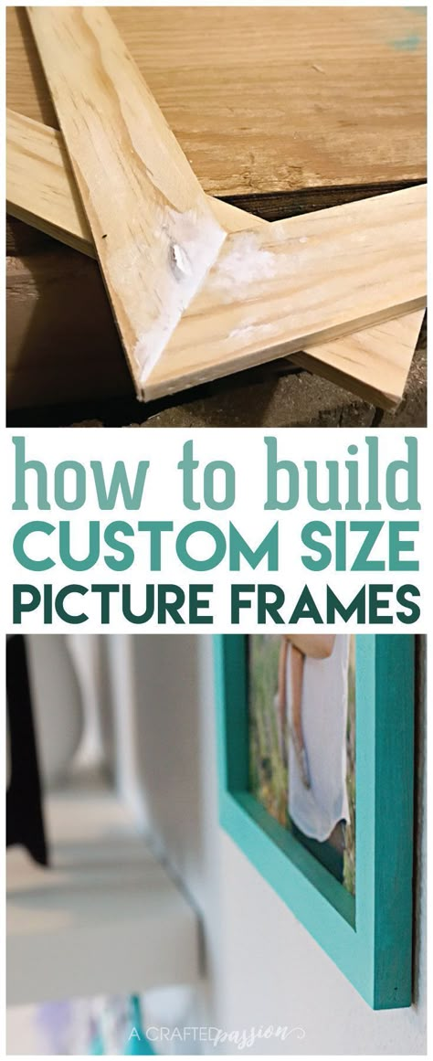 Build A Picture Frame, Picture Frames Diy, Cuadros Diy, Making Picture Frames, Frames Diy, Picture Frame Ideas, Picture Frame Crafts, Diy Budget, Diy Picture Frames