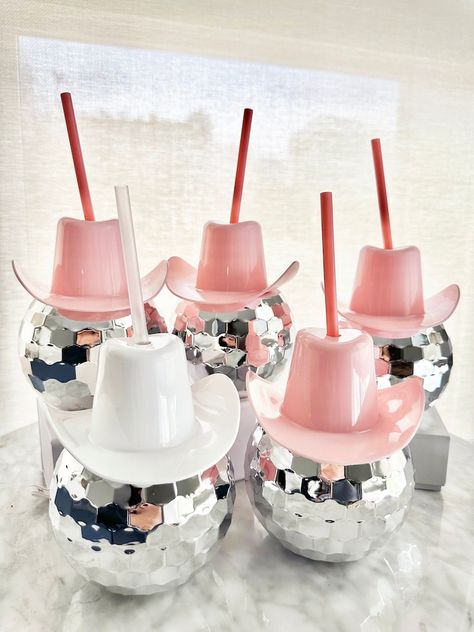 Angels Bachelorette, Cowboy Hat Disco Ball, Disco Ball Cups, Austin Bachelorette Party, Disco Ball Cup, Bachelorette Party Gift Bag, Austin Bachelorette, Cowgirl Bachelorette Parties, Bachelorette Party Cups