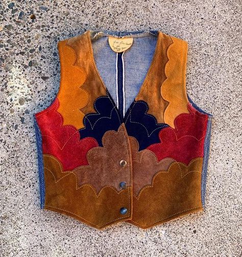 Denim Vest Outfit, Cowboy Vest, 70s Denim, 70s Clothing, 60s And 70s Fashion, Vintage Vest, Selvedge Denim, So Thankful, Vest Fashion