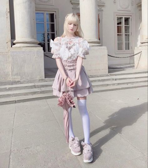 Soft Kawaii Outfits, Girly Kei, Jirai Kei, J Fashion, Kawaii Clothes, First They Came, Japanese Fashion, Style Board, Cute Fashion