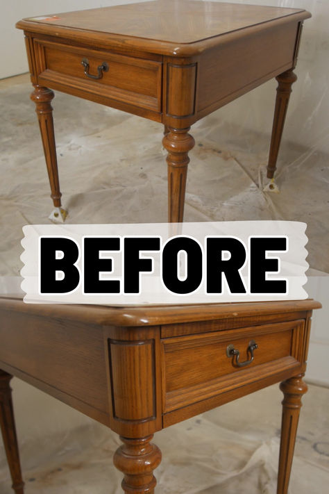 end table makeover Antiqued Blue Furniture, Redo End Tables With Glass Tops, Styling Black Furniture, Repainted Side Table Ideas, Paint Side Table Diy, Make Over End Tables, Redone End Tables, Repainted End Tables, Redoing End Tables Diy