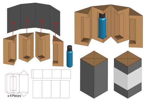 Box Design Ideas, Box Packaging Templates, Best Packaging Design, Unique Packaging Design, Packaging Die Cut, Luxury Packaging Design, Packaging Template Design, Paper Box Template, Packaging Template