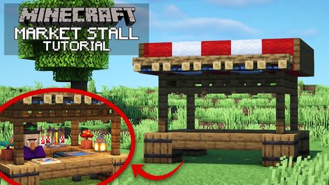 Minecraft Farmers Market Stand, Minecraft Village Market Stalls, Villager Trading Stalls Minecraft, Minecraft Villager Market Stalls, Minecraft Market Stalls Simple, Minecraft Small Market Stall, Minecraft Shop Tutorial, Minecraft Villager Stalls, Minecraft Vendor Stalls