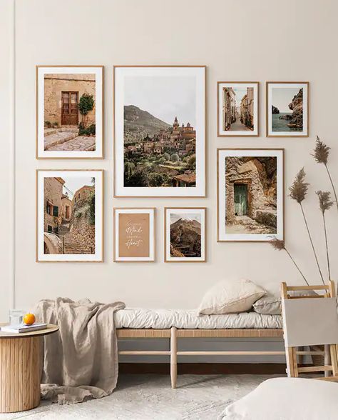 Endless Summer gallery wall Desenio Posters, Gallery Wall Template, Small Gallery Wall, Large Gallery Wall, Collage Mural, Country Wall Art, Photo Wall Gallery, Modern Stairs, Nordic Interior