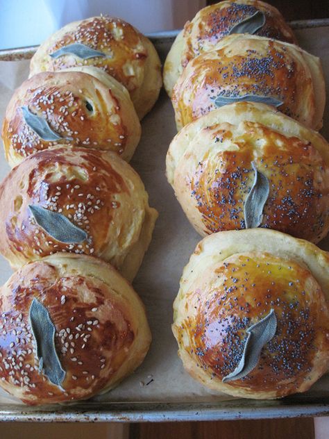 Savory Brioche Pockets (TWD/Nancy Sivertson) | Loaves and Stitches Savory Brioche, French Baking Recipes, Meat Hand Pies, Cheese Hand Pies, Nancy Birtwhistle, Brioche Dough, Nancy Silverton, Sweet Paul Magazine, Pecan Sticky Buns