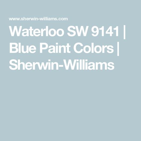 Waterloo SW 9141 | Blue Paint Colors | Sherwin-Williams Peacock Paint Colors, Best Blue Paint Colors, Blue Paint Color, Painting Contractors, Blue Paint Colors, Sherwin Williams Paint Colors, Kitchen Paint Colors, Paint Projects, Interior Paint Colors