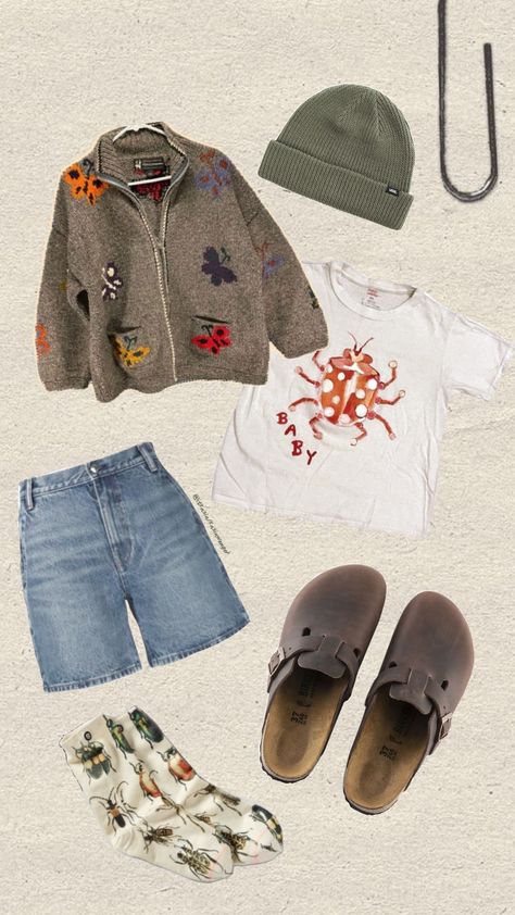 bug enthusiast's camping fit #granola #outfit #inspo #summerfit #vintage #retro #camping #thrifted Vintage Artsy Outfit, Artsy Vintage Outfits, Retro Camping, Artsy Outfit, Granola, Passion For Fashion, Vintage Outfits, Camping, Outfit Inspo