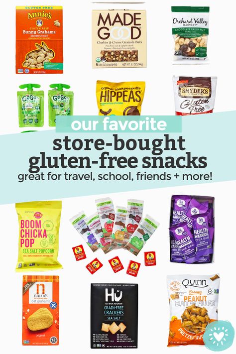 Our Favorite Store-Bought Gluten-Free Snacks For Kids. Easy to buy gluten-free snacks for kids. Perfect for school, travel, taking on the go, or keeping on hand for friends and family! // Gluten-Free Snacks // Gluten-Free Snack Ideas // Gluten-Free School Snacks // Travel Snacks // Kids Snacks #snacks #travel #school #glutenfree Travel Snacks Kids, Gluten Free Kids Snacks, Gluten Free Dairy Free Snacks, Snacks Travel, Snacks Kids, Gluten Free Pretzels, Gluten Free Crackers, Dairy Free Snacks, Gluten Free Kids