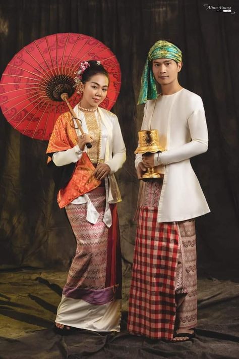 Burmese Traditional Clothing, Myanmar Shan Traditional Dress, Burmese Clothing Traditional Dresses, Myanmar Clothes Traditional Dresses, Burma Dress Design, Mon Traditional Dress Myanmar, Burmese Traditional Dress, Myanmar Culture, Burmese Culture