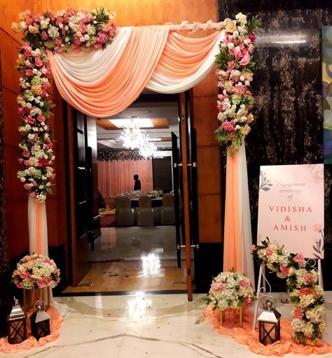 Entrance Arch Decoration, Wedding Hall Door Decorations, Entrance Gate Decoration For Event, Function Entrance Decoration, Engagement Entrance Decoration, Entrance Gates Decoration For Wedding, Home Gate Decorations Wedding, Entrance Design For Wedding, Engagement Gate Decoration