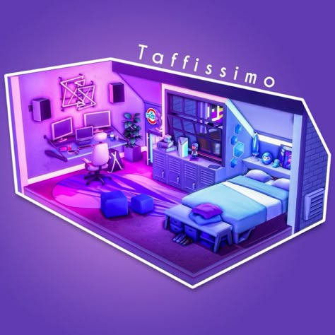 Geek Bedroom, Sims Collection, Room Attic, Lofted Cabin, Sims 4 Builds, Sims 4 House, Sims 4 Challenges, Sims 4 Bedroom, House Decorating Ideas Apartments