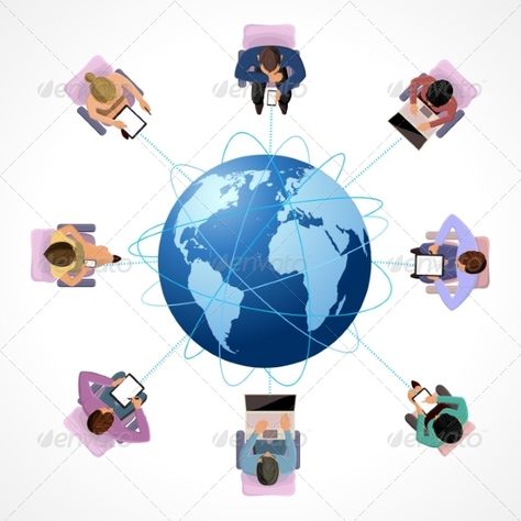 Global Concept by macrovector Global connection business network people concept in top view vector illustration. Editable EPS and Render in JPG format Connection Design, Group Icon, Concept Map, Images Design, Powerpoint Background Design, Business Network, Powerpoint Background, Photography Backgrounds, Business Communication