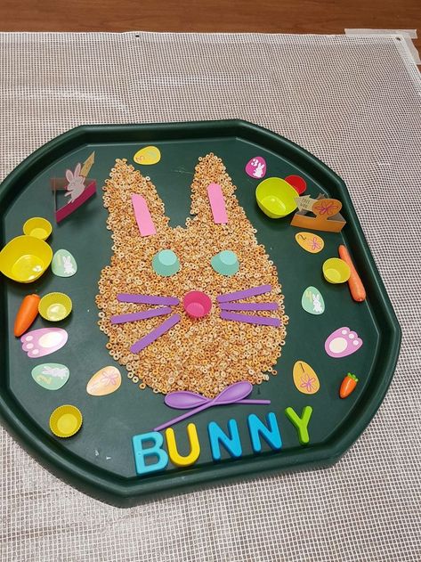 Easter tuff tray Easter Tuff Tray, Preschool Easter Activities, Tuff Tray Ideas Toddlers, Easter Egg Activities, Easter Activities For Toddlers, Easter Activities For Preschool, Messy Play Activities, Preschool Easter, Easter Play