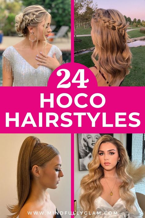 hoco hairstyles Hoco Hairstyles Simple, Hoco Hairstyles Easy, Hair For Medium Length Hair, Easy Hoco Hairstyles, Simple Hoco Hairstyles, Hair For Curly Hair, Hair For Short Hair, Half Up Half Down Hoco Hair, Fresh Haircut