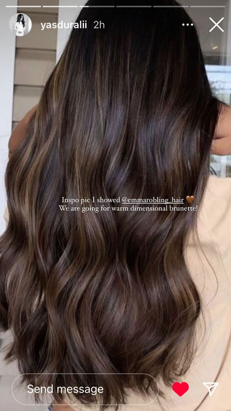 Brunette Balayage Hair Dark Brown, Dark Brunette Dimensional Hair, Muted Brunette, Rich Dimensional Brunette, Rich Brunette Hair Color Chocolate, Espresso Brunette Hair, Soft Dimensional Brunette, Warm Dimensional Brunette, Multi Dimensional Brunette