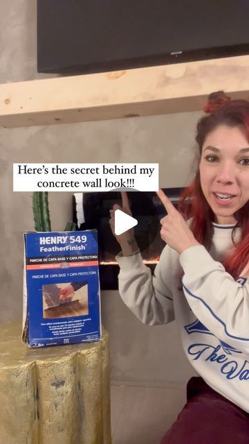 Ashlee Nino 🏳️‍🌈 on Instagram: "Ask and you shall receive.

here is the product I use for my viral concrete walls. It is not paint it is Henry 549 Feather Finish. You can find it at @homedepot in the Flooring section! 

this product is so easy to use but here are some tips and things to think about before redoing a wall. This is a concrete finish. So you will want to make sure the wall you are redoing is more of a forever piece. You can get rid of the concrete by sanding it down, but it will be a little messy in the future. 

But let me tell you, the permanency of it doesn’t scare me one bit. I get compliments every time someone comes over, and it makes me so happy to look at. 

you can use this product on nearly any surface. I have used it on raw wood, drywall, painted walls, and so muc Finishing Drywall Diy, Burnt Plywood Walls, How To Make Walls Look Like Concrete, Rust Accent Wall, Burned Cement Wall Diy, Skim Coat Concrete Wall, How To Attach Wood To Concrete Wall, How To Mud Drywall Corners, Faux Walls