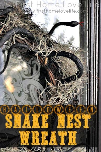 DIY Halloween scary grapevine wreath wrapped in moss and rubber snakes to make nest. Creepy and Spooky! Snake Wreath, Diy Halloween Scary, Scary Snakes, Halloween Iii, Trick Or Treaters, Halloween Store, Halloween Scary, Creepy Halloween, Halloween Inspiration