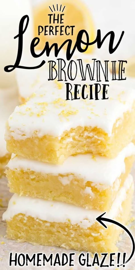 Lemon Brownies, Lemon Bars Recipe, Spaceships And Laser Beams, Tart Dessert, Lemon Dessert Recipes, Refreshing Desserts, Sweet Lemon, Dessert Toppings, Lemon Cookies