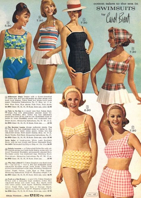 60s Swimsuits, 70s Bathing Suits | Retro Swimwear 70s Mode, Retro Swimwear, Vintage Swim, Look Retro, Vintage Swimwear, Vintage Swimsuits, Retro Mode, 1960s Fashion, Moda Vintage