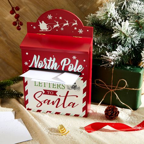 Santa Box Ideas, Letters To Santa Mailbox Decor, Santa Mailbox Ideas, Letters To Santa Mailbox Diy, Christmas Birdhouse, Christmas Mini Shoot, Santa Mailbox, Xmas Decorations Diy, Santa Mail