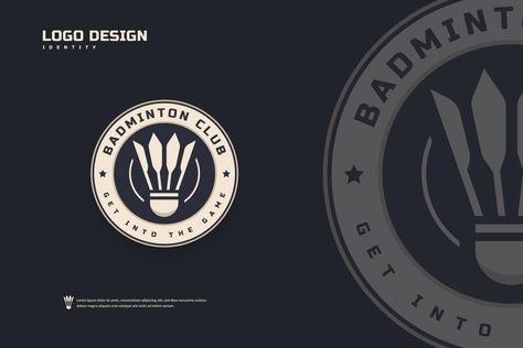 Badminton club logo, Badminton tournament emblems template. Sport team identity, Abstract badge design vector illustrations Sports Club Logo Design, Badminton Club Logo, Badminton Logo Design Sports, Logo Badminton Design, Badminton Logo Design, Club Logo Design Ideas, Sports Club Logo, Badminton Logo, Badminton Team