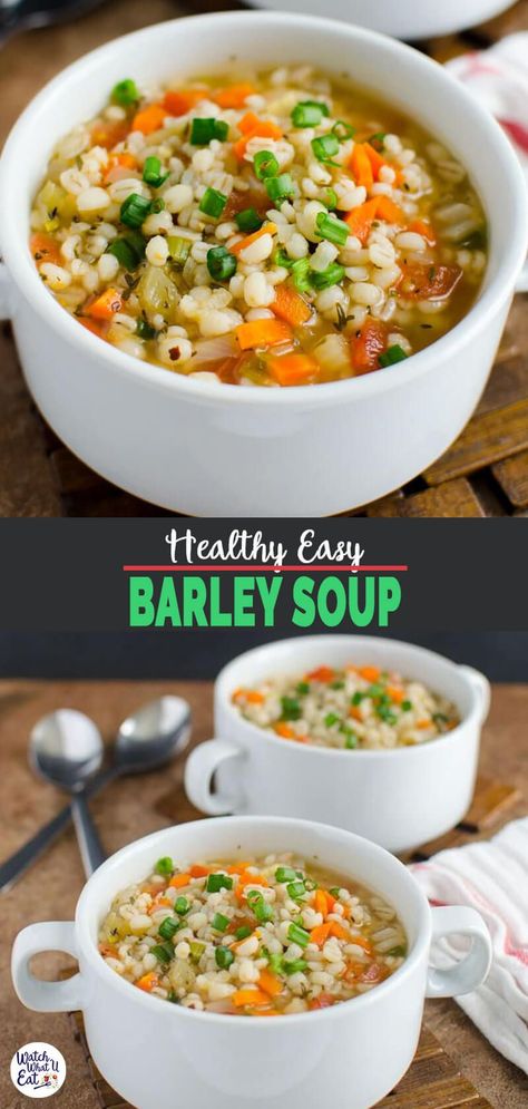 Burger Vegetarian, Sandwich Vegetarian, Vegetable Barley Soup, Vegetarian Soup Recipes, Healthy Vegetable, Soup Vegan, Barley Soup, Vegetarian Recipe, Vegetarian Soup