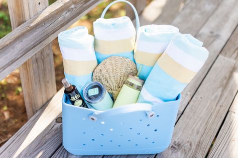 White themed gift basket