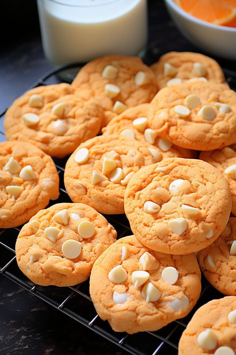 Orange Sweets, Orange Creamsicle Cookies, Creamsicle Cookies, Cookies Orange, Homemade Baked Goods, Orange Cookies, Orange Creamsicle, Incredible Recipes, Best Cookie Recipes