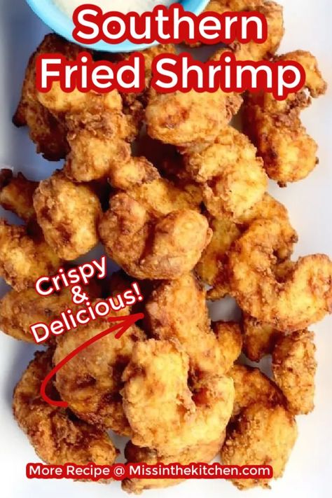 Battered Shrimp Recipes, Fried Shrimp Batter, Southern Fried Shrimp, Fried Shrimp Recipes Easy, Best Fried Shrimp, Recipes With Shrimp, Fried Shrimp Recipe, Fried Shrimp Recipes, Breaded Shrimp