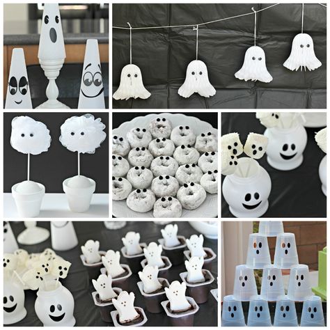 Creating a Kid friendly Halloween Ghost Party can be easy and inexpensive. Neat Activities, Ghost Theme Party, Ghostbusters Birthday, Happy Haunting, Ghost Party, Kid Friendly Halloween, Zombie Party, Halloween Queen, Party Organization