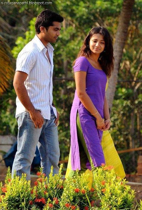 Trisha with Simbu at VTV Vtv Simbu And Trisha, Vinnaithandi Varuvaya, Trisha Saree, Trisha Actress, Trisha Photos, Wallpaper 1080p, Simple Lehenga, Trisha Krishnan, Movie Love Quotes