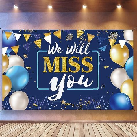 Farewell Banner, Farewell Party Decorations, Farewell Decorations, Retirement Decorations, Birthday Chart, Goodbye Party, Log Candles, Farewell Party, Retirement Party Decorations