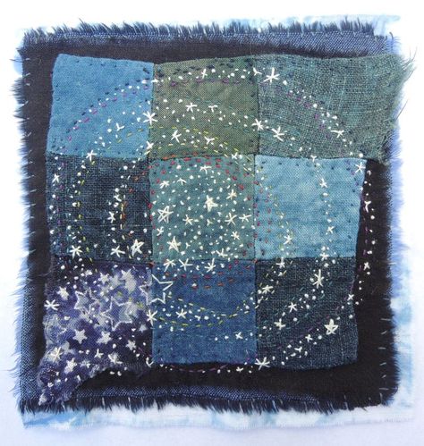 Boro Stitching, Textile Art Embroidery, Sashiko Embroidery, Creative Embroidery, Japanese Embroidery, Learn Japanese, Slow Stitching, Sewing Art, Patchwork Quilt