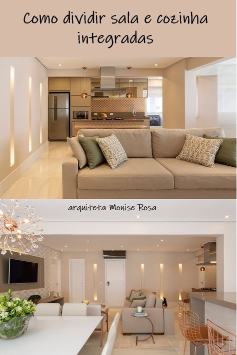 Cozinha E Sala Open Space, Open Space Cozinha Sala, Interior Design Kitchen, Open Space, Kitchen Interior, Sectional Couch, Kitchen Design, Art Decor, New Homes