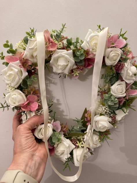 Flower Girl Wreaths, Heart Wreath, Floral Wreath, Flower Girl, Wreath, Wedding Ideas, Flowers, Floral