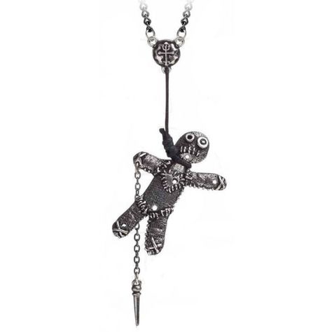 Alchemy Gothic - Voodoo Doll Pendant Tattoo Design Reference, Macbeth Witches, Relationship Necklaces, Alchemy Jewelry, Swamp Witch, Halloween Costume Inspiration, Alchemy Gothic, Gothic Jewellery, Gothic Pendant