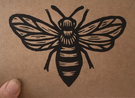 Bee Lino Print, Lino Butterfly, Beehive Linocut, Bug Linocut, Ladybird Lino Print, Lino Prints, Linocut Art, Lino Print, Art Project