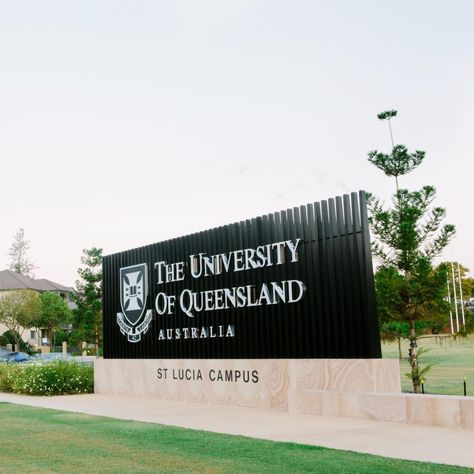 University Of Queensland Aesthetic, Brisbane University, Australia University, Melbourne Australia City, Study Abroad Travel, Australia City, University Of Queensland, Signage Board, College Acceptance