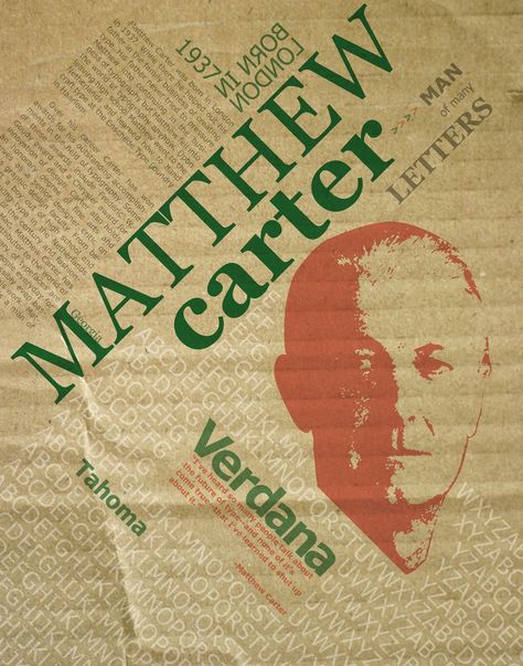 Matthew Carter Typography, Matthew Carter, The Netherlands, Typography, Layout, Haarlem