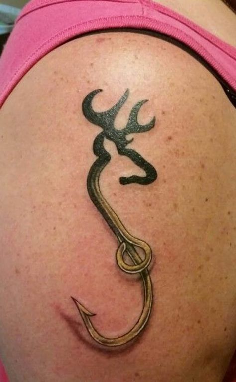 Hunting Fishing Memorial Tattoo, Hunting And Fishing Tattoos, Hunting Fishing Tattoo, Alaska Tattoo, Dreamcatcher Drawing, Antler Tattoos, Hook Tattoo, Antler Tattoo