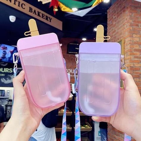 Agua Aesthetic, Trendy Water Bottles, Portable Water Bottle, Cute Water Bottles, Bottle With Straw, Milk Carton, Kids Water Bottle, Botol Air, Cute Cups